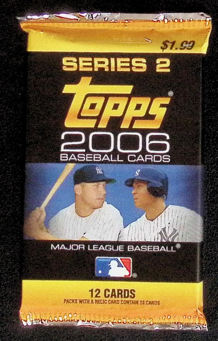 2006 Topps Series 2 Retail Box Baseball Card Back - Prince Fielder RC MLB Trading Card (1 of 1)