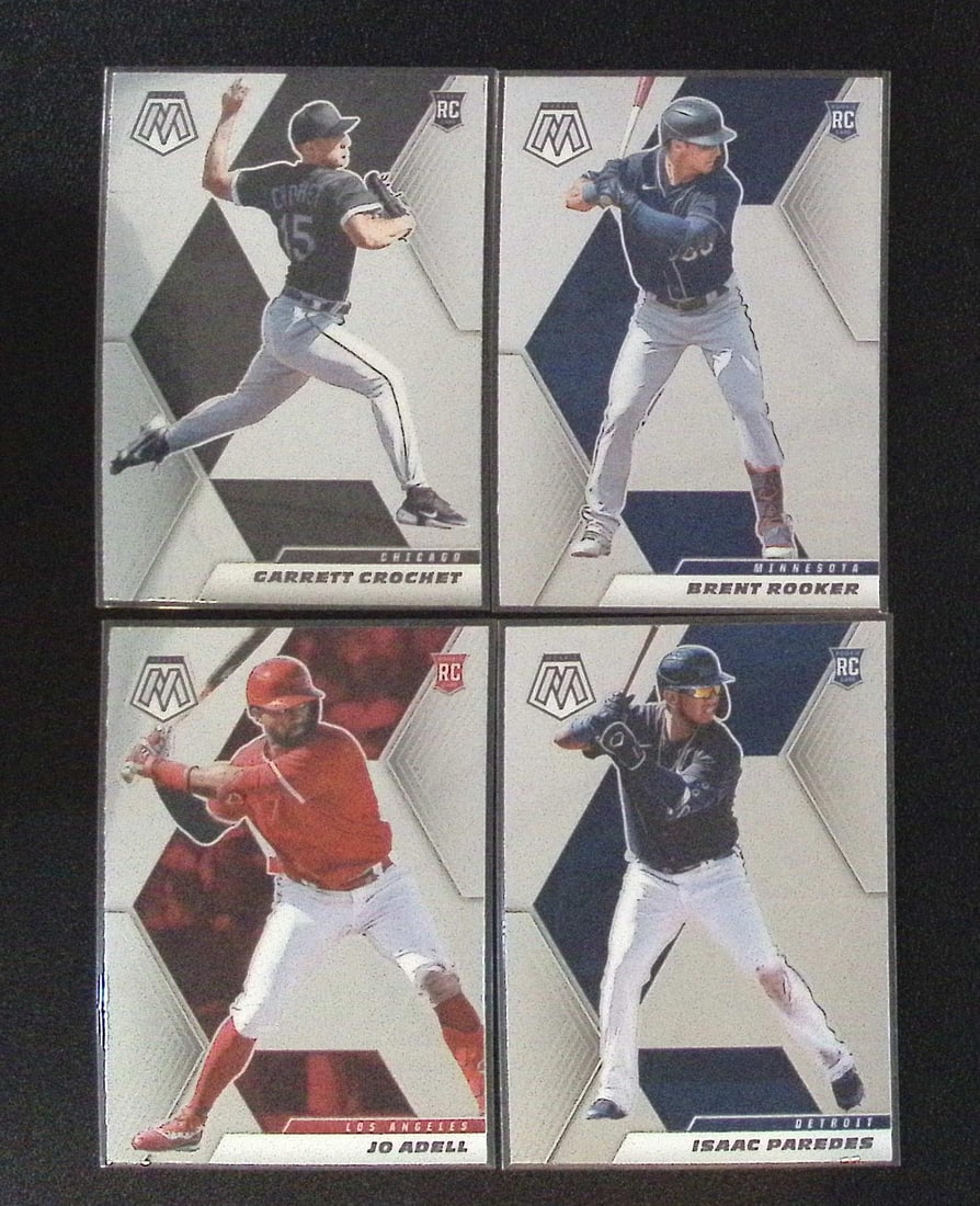 Lot of 4 2021 Mosaic Baseball Rookie Cards. Crochet, Rooker, Adell, Paredes (1 of 2)
