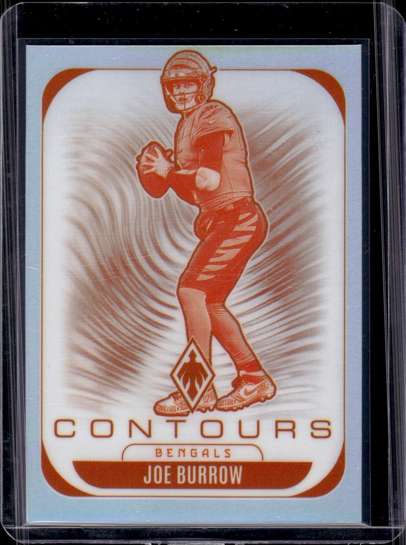 Joe Burrow Contours Silver Prizm 2025 Phoenix #7 Cincinnati Bengals: Panini Select, Prizm, Mosaic, Contenders, Zenith, Phoenix, Illusions, Absolute, Rookie NFL Sports Trading Cards, SP, SSP, Cards, Football Cards for Sale Near Me, Superbowl & Hall of Fame Player Cards,