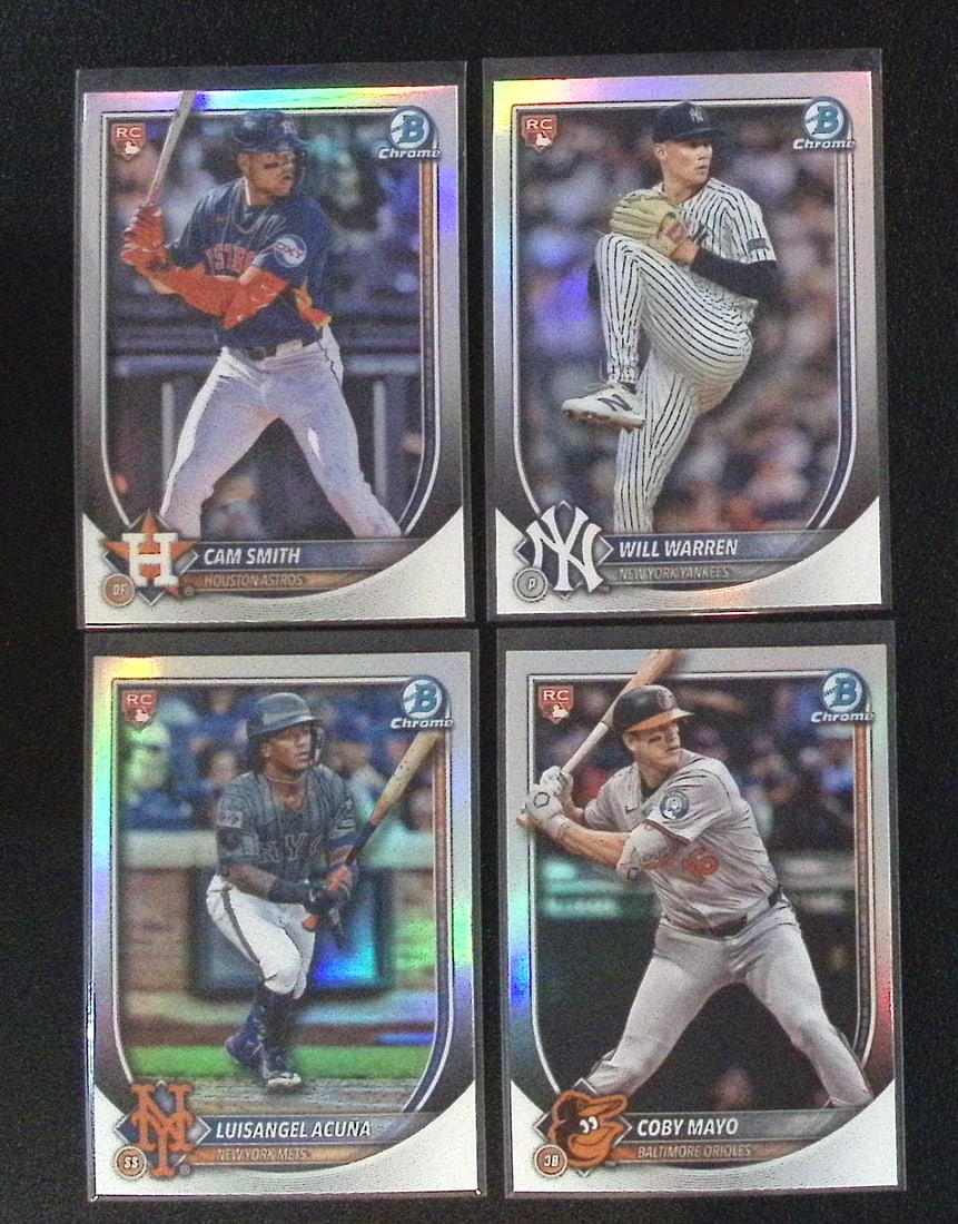 Lot of 4 2025 Bowman Chrome Red Rookie Logo Refractors. All Different, See Pictures (1 of 2)