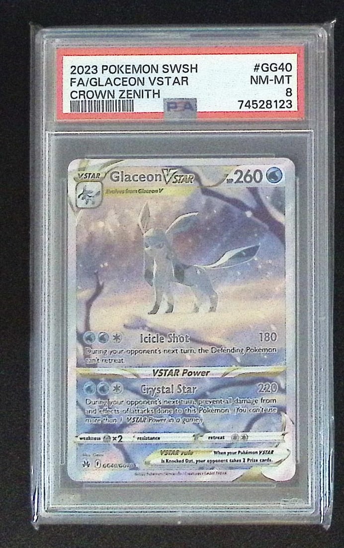 Pokemon Crown Zenith FA/Glaceon VStar #GG40 PSA 8 (1 of 2)