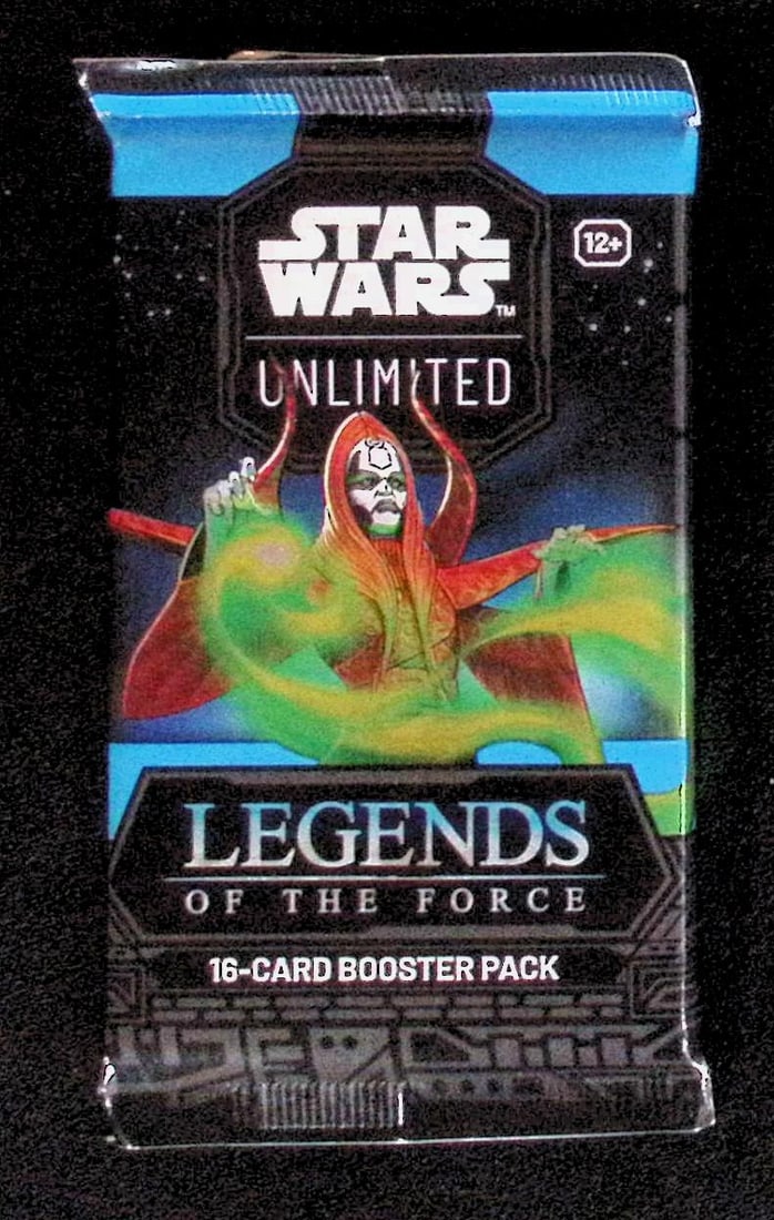 Star Wars Unlimited Legends of the Force 16 Card Booster Pack: 1 Rare or Legendary per Pack: Disney TCG, Trading Card Games, 1 Leader, 1 Base/Token, 9 Commons, 3 Uncommon, 1 Rare or Legendary, & 1 Premium Foil Card Per Pack. Darth Vader, Luke Skywalker, Princess Leia, Mandalorian, Yoda, Grogu