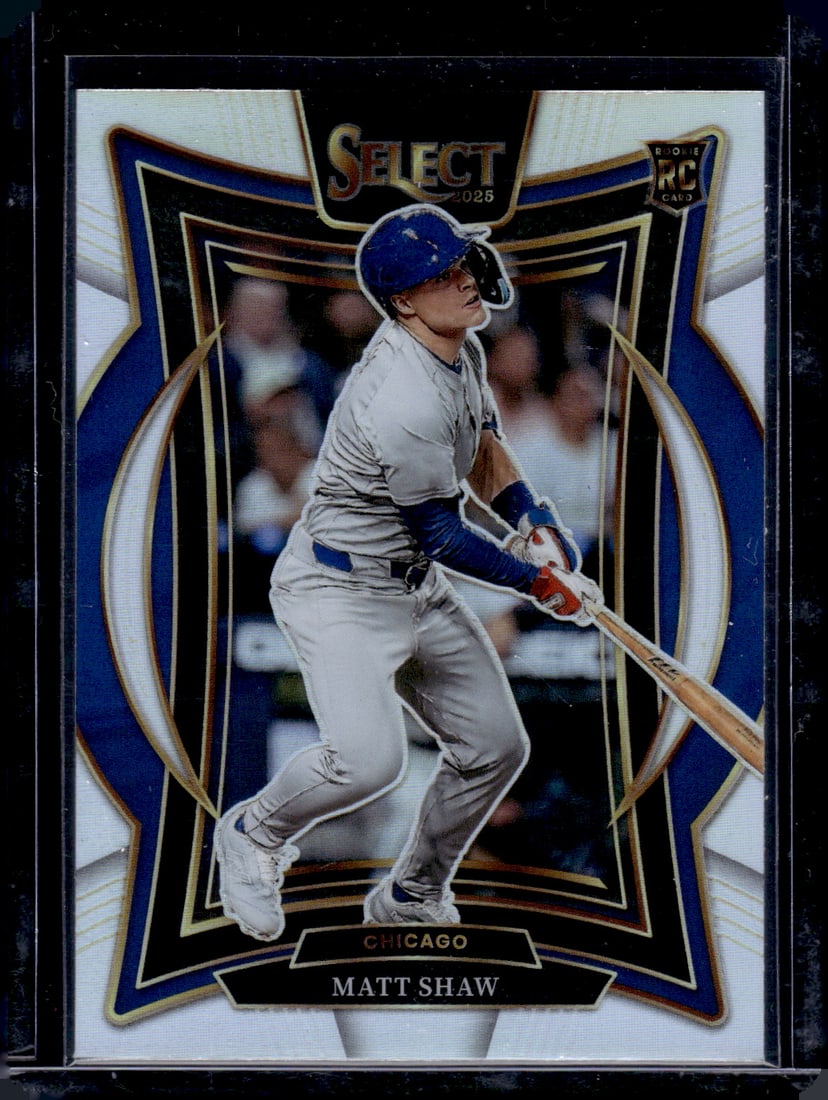 Matt Shaw Rookie Card Silver Prizm 2025 Select #34 Chicago Cubs: Panini Baseball MLB Trading & Sports Cards, Sports Cards for Sale Near Me, Prizm, Mosaic, Select, SP, SSP, Auction Memorabilia Lots for Sale On Line, World Series & Hall of Fame Players