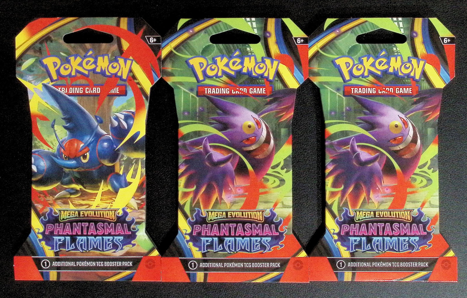 3 COUNT: 2025 Pokemon Phantasmal Flames Sleeved Booster Packs (1 of 1)
