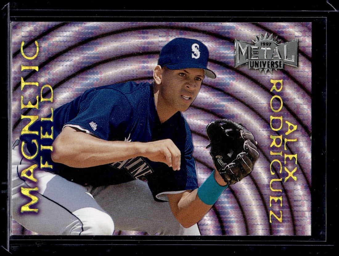 Alex Rodriguez Magnetic Field 1997 Metal Universe #9 Mariners, Yankees: Fleer Baseball MLB Trading & Sports Cards, Old Sports Cards for Sale Near Me, Auction Memorabilia Lots for Sale On Line, World Series & Hall of Fame Players