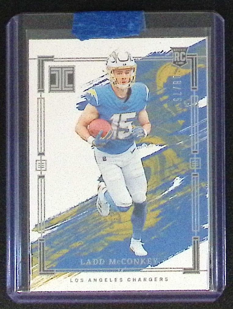 Ladd McConkey Rookie Card /75 2024 Panini Impeccable #86 Los Angeles Chargers: Panini Select, Prizm, Mosaic, Contenders, Zenith, Phoenix, Illusions, Absolute, Rookie NFL Sports Trading Cards, SP, SSP, Cards, Football Cards for Sale Near Me, Superbowl & Hall of Fame Player