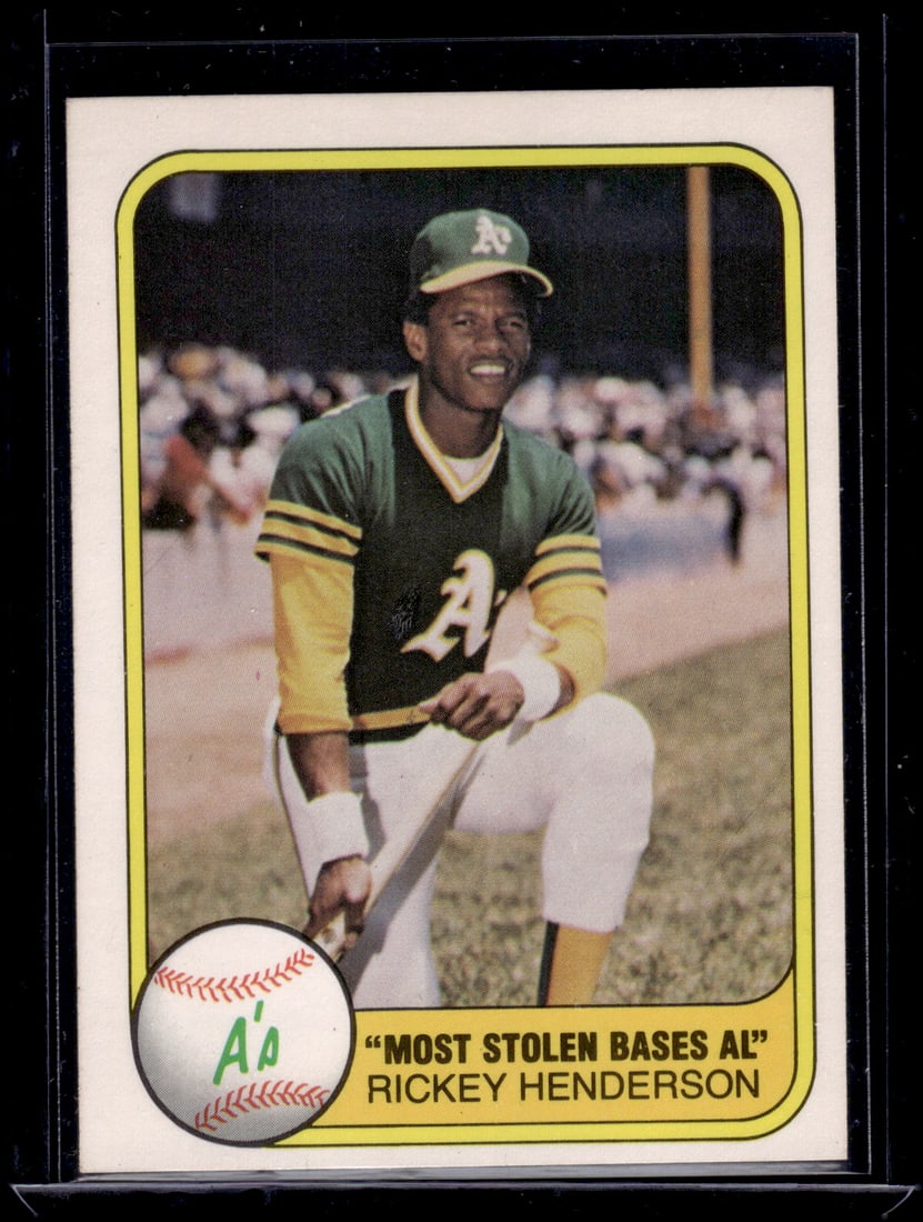 Rickey Henderson 1981 Fleer #351 Oakland A's (1 of 2)