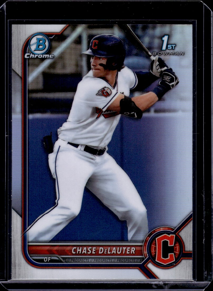 Chase DeLauter 1st Bowman Refractor 2022 Bowman Chrome Draft #BDC-49 Guardians (1 of 2)
