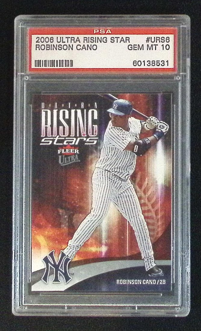 Robinson Cano Rising Stars 2006 Fleer Ultra #URS6 PSA 10: Fleer Baseball MLB Trading & Sports Cards, Old Sports Cards for Sale Near Me, Auction Memorabilia Lots for Sale On Line, World Series & Hall of Fame Players