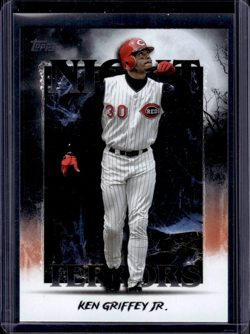 Ken Griffey Jr. Night Terros 2025 Topps #NT-7 Reds, Mariners: Topps Baseball MLB Trading & Sports Cards, Sports Cards for Sale Near Me, World Series & Hall of Fame Players Memorabilia, Refractors, X-Fractors, Numbered, SP, SSP, Valuable Auction Memorabilia Lots 