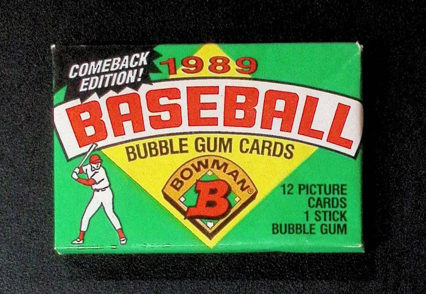 1989 Bowman Vintage Baseball Cards Retail Box Wax Pack Sports Cards MLB Trading Cards (1 of 1)