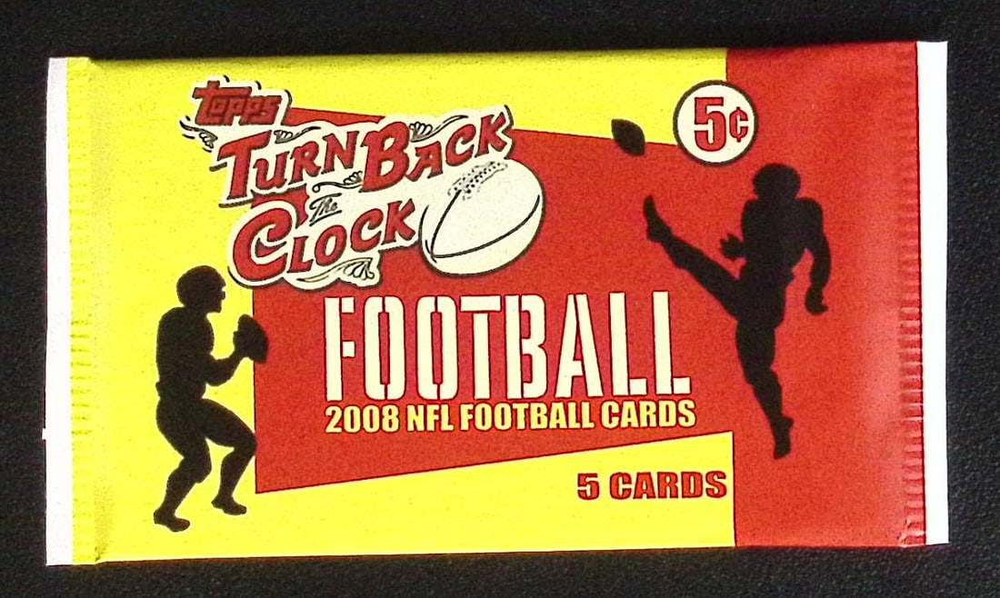 2008 Topps Turn Back the Clock Retail Box Football Card Pack: Topps Football NFL Trading & Sports Cards, Sports Cards for Sale Near Me, Super Bowl & Hall of Fame Players