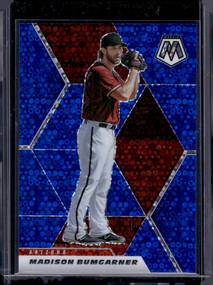Madison Bumgarner Blue Quick Pitch Prizm /85 2021 Mosaic #140 Diamondbacks, Giants: Panini Baseball MLB Trading & Sports Cards, Sports Cards for Sale Near Me, Prizm, Mosaic, Select, SP, SSP, Auction Memorabilia Lots for Sale On Line, World Series & Hall of Fame Players