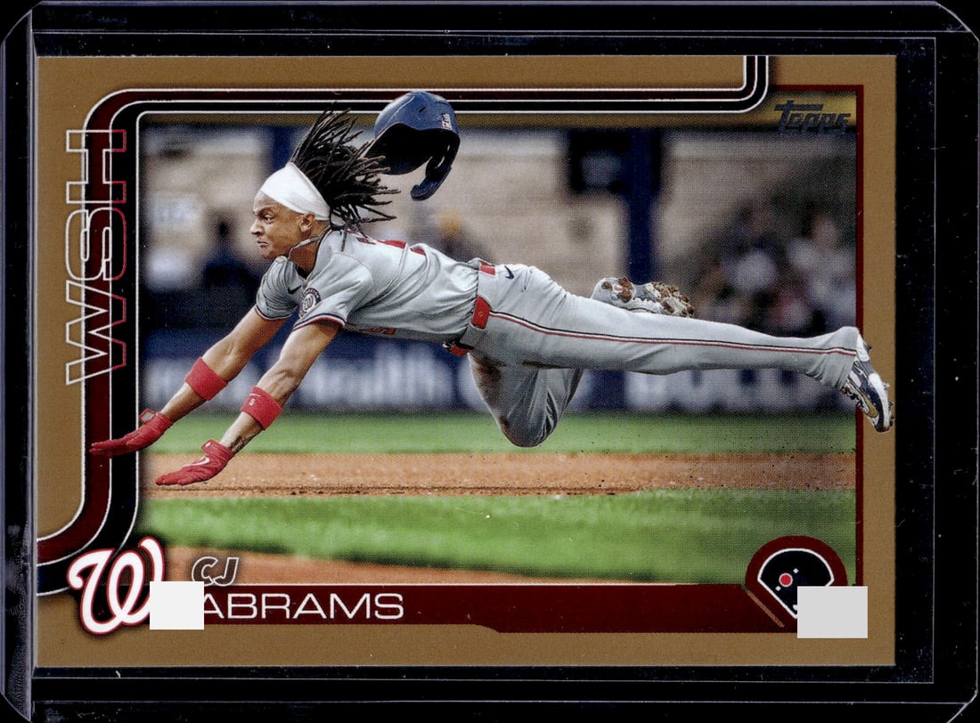 Cj Abrams Gold /2025 2025 Topps #122 Washington Nationals: Topps Baseball MLB Trading & Sports Cards, Sports Cards for Sale Near Me, World Series & Hall of Fame Players Memorabilia, Refractors, X-Fractors, Numbered, SP, SSP, Valuable Auction Memorabilia Lots 