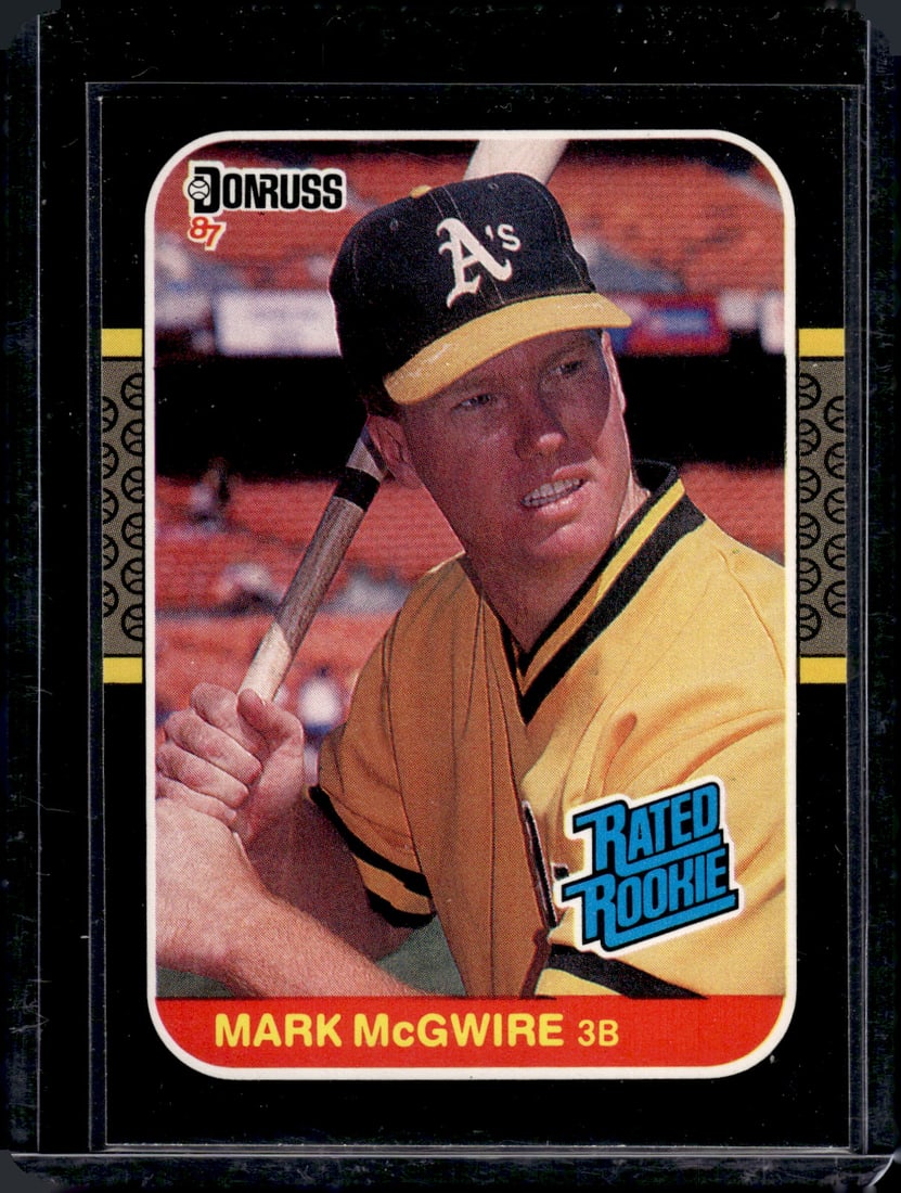 Mark McGwire Rookie Card 1987 Donruss #46 Oakland Athletics: Panini Baseball MLB Trading & Sports Cards, Sports Cards for Sale Near Me, Prizm, Mosaic, Select, SP, SSP, Auction Memorabilia Lots for Sale On Line, World Series & Hall of Fame Players