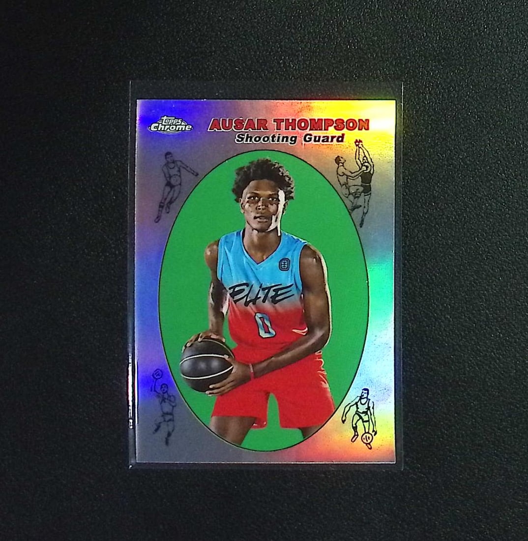 Ausar Thompson Prospect Card 1969 Overtime Elite Refractor 2021 Topps Chrome #69TB-22: Topps Basketball NBA Trading & Sports Cards, Sports Cards for Sale Near Me, Chrome, Refractor, SP, SSP, Valuable Auction Memorabilia Lots Sold On Line, NBA Championship & Hall of Fame Player Cards