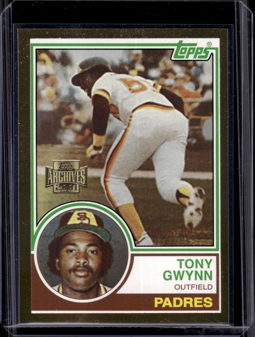 Tony Gwynn Gold Rookie Reprint 2001 Topps Archives #482 San Diego Padres: Topps Baseball MLB Trading & Sports Cards, Sports Cards for Sale Near Me, World Series & Hall of Fame Players Memorabilia, Refractors, X-Fractors, Numbered, SP, SSP, Valuable Auction Memorabilia Lots 