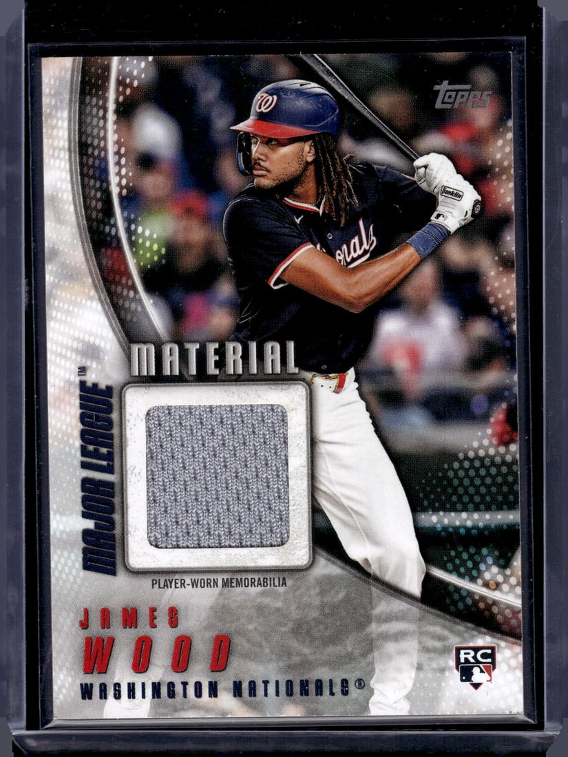 James Wood Rookie Card Patch 2025 Topps #MLM2-JW Washington Nationals: Topps Baseball MLB Trading & Sports Cards, Sports Cards for Sale Near Me, World Series & Hall of Fame Players Memorabilia, Refractors, X-Fractors, Numbered, SP, SSP, Valuable Auction Memorabilia Lots 