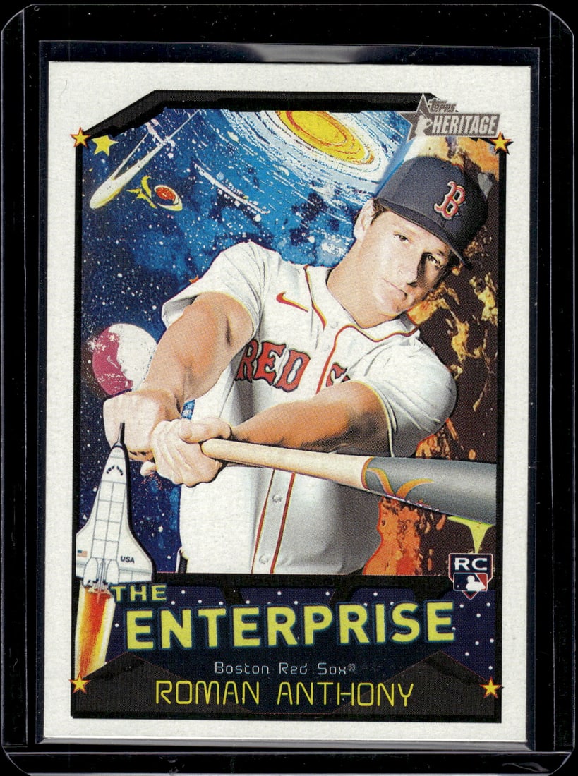Roman Anthony Rookie Card The Enterprise 2026 Topps Heritage #TE-RA Boston Red Sox: Topps Baseball MLB Trading & Sports Cards, Sports Cards for Sale Near Me, World Series & Hall of Fame Players Memorabilia, Refractors, X-Fractors, Numbered, SP, SSP, Valuable Auction Memorabilia Lots 