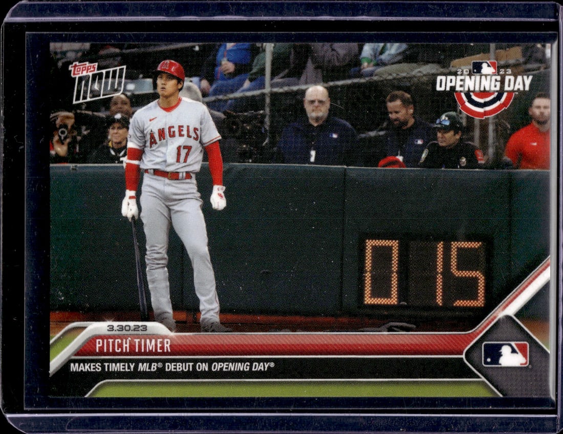 Shohei Ohtani Pitch Timer 2023 Topps Now #13 Angels, Dodgers: Topps Baseball MLB Trading & Sports Cards, Sports Cards for Sale Near Me, World Series & Hall of Fame Players Memorabilia, Refractors, X-Fractors, Numbered, SP, SSP, Valuable Auction Memorabilia Lots 