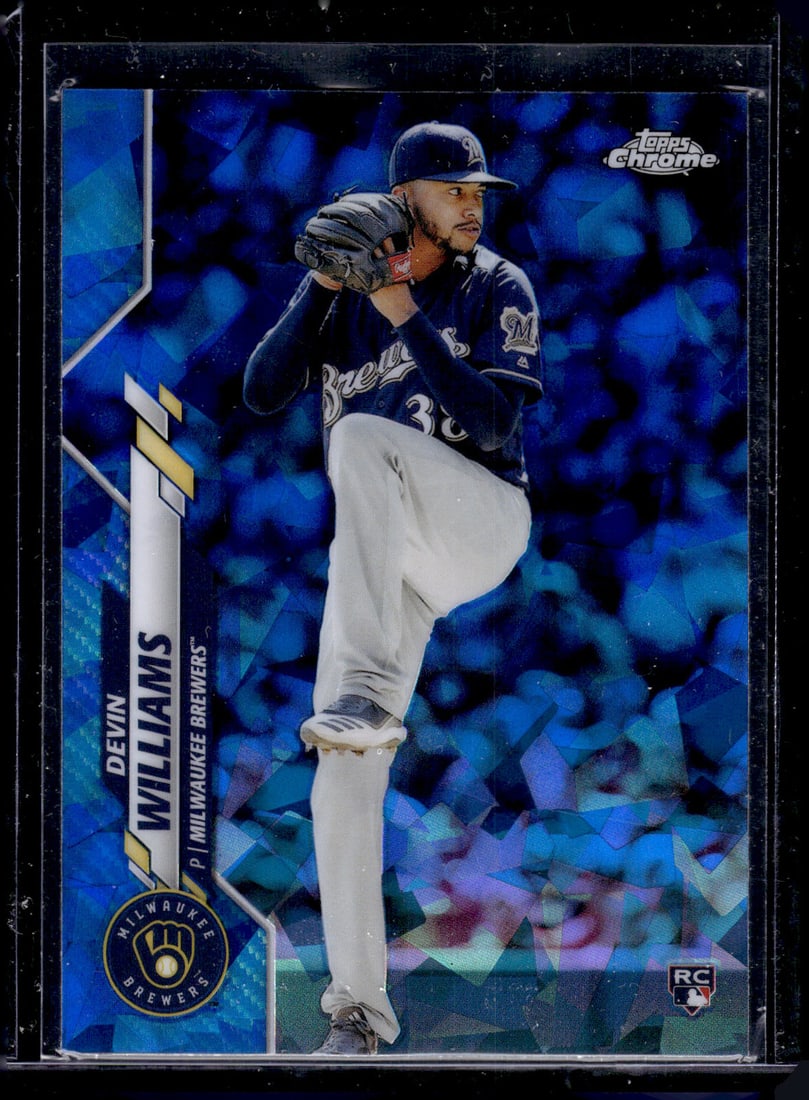 Devin Williams Rookie Card 2020 Topps Chrome Sapphire Update #U-113 Brewers, Mets: Topps Baseball MLB Trading & Sports Cards, Sports Cards for Sale Near Me, World Series & Hall of Fame Players Memorabilia, Refractors, X-Fractors, Numbered, SP, SSP, Valuable Auction Memorabilia Lots 
