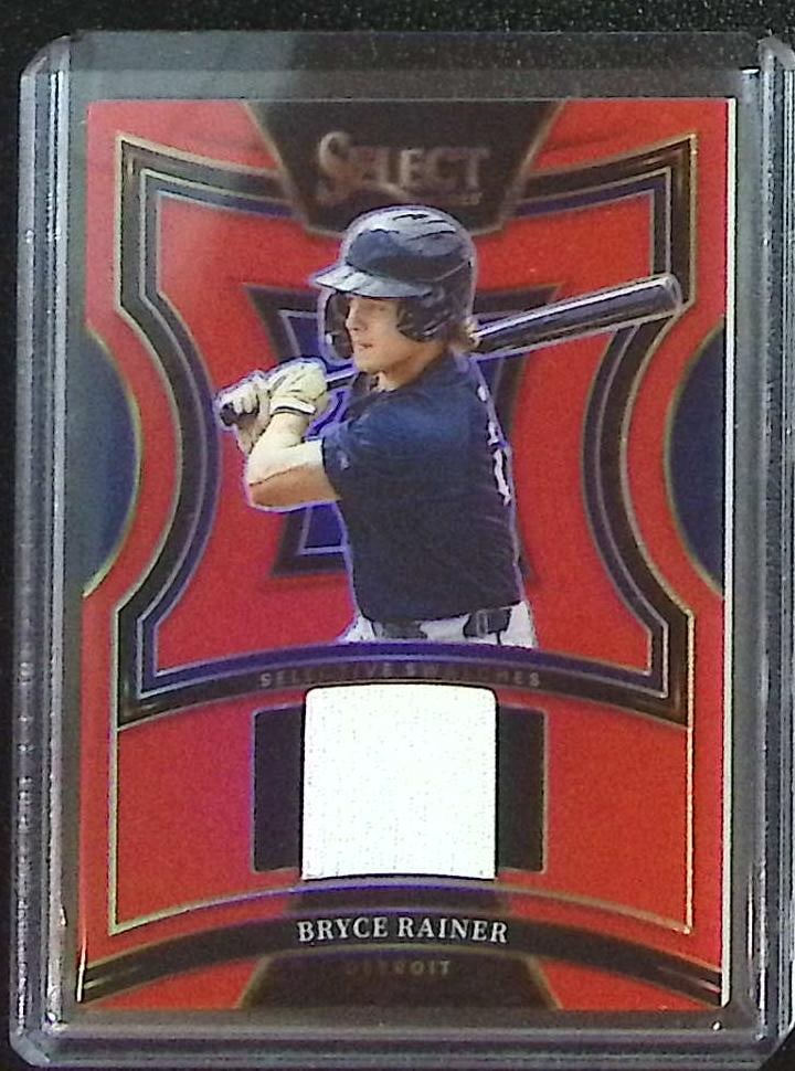 Bryce Rainer Red Prizm Patch /99 2025 Select #SS-BR Detroit Tigers: Panini Baseball MLB Trading & Sports Cards, Sports Cards for Sale Near Me, Prizm, Mosaic, Select, SP, SSP, Auction Memorabilia Lots for Sale On Line, World Series & Hall of Fame Players