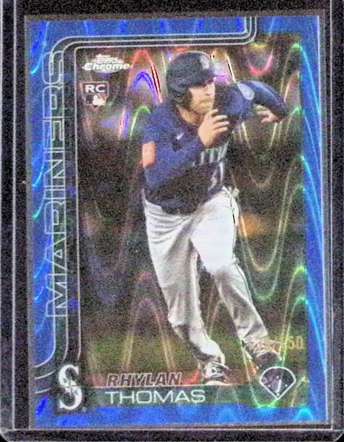 Rhylan Thomas /150 Rookie Card Blue Lava Refractor 2025 Topps Chrome Update Series #USC185: Topps Baseball MLB Trading & Sports Cards, Sports Cards for Sale Near Me, World Series & Hall of Fame Players Memorabilia, Refractors, X-Fractors, Numbered, SP, SSP, Valuable Auction Memorabilia Lots 