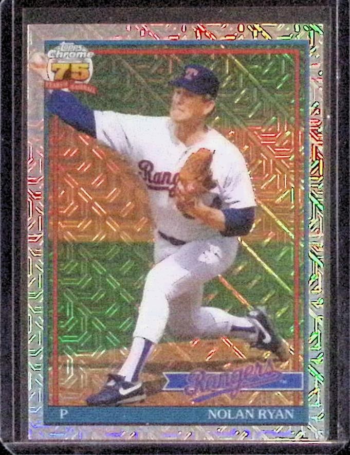 Nolan Ryan Silver Pack Chrome Refractor 1991 Retro Card 2026 Topps Series 1 75th Anniversary #91C-14: Topps Baseball MLB Trading & Sports Cards, Sports Cards for Sale Near Me, World Series & Hall of Fame Players Memorabilia, Refractors, X-Fractors, Numbered, SP, SSP, Valuable Auction Memorabilia Lots 
