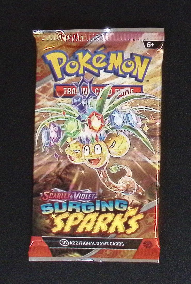 Pokemon Scarlet & Violet Surging Sparks 10 Card TCG Booster Pack, Charizard, Pikachu, Holo: Pokemon Trading Card Game Cards, Charizard, Pikachu, Mewto, EX, Referse Holo, Holo Rare Cards, Secret Rare Cards, Full Art Cards, Evee, 3 Stars Ultra Rare Cards, Double Rare, Illustration Rare, Specia