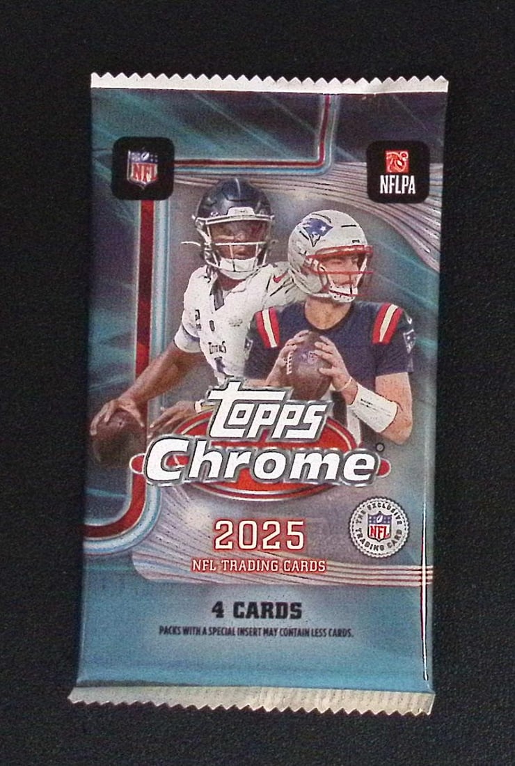 2025 Topps Chrome Football Blaster Box Pack: Topps Football NFL Trading & Sports Cards, Refractors, Prism Refractors, X-Fractors, Sports Cards for Sale Near Me, Super Bowl & Hall of Fame Players, Autographs, SP, SSP, Valuable Auction Memorabilia