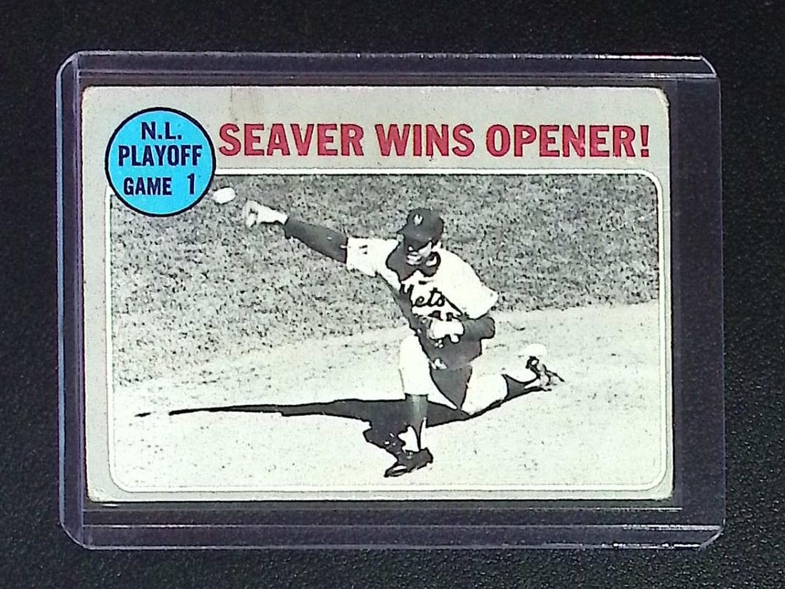 Seaver Wins Opener! 1970 Topps #195 Vintage Tom Seaver Card. See Pics for Condition: Topps Baseball MLB Trading & Sports Cards, Sports Cards for Sale Near Me, World Series & Hall of Fame Players Memorabilia, Refractors, X-Fractors, Numbered, SP, SSP, Valuable Auction Memorabilia Lots 