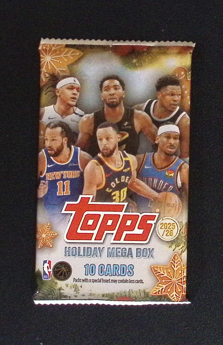 2025-26 Topps Basketball Card HOLIDAY MEGA BOX PACK - RC'S: Cooper Flagg, Kon Kneuppel, VJ Edgecombe: Topps Basketball NBA Trading & Sports Cards, Rookie Cards in this set are Cooper Flagg, Dylan Harper, Ace Bailey, V J Edgecombe, Kon Knueppel , Autographs, Signatures, Green Topps Logo Refractor, Auct