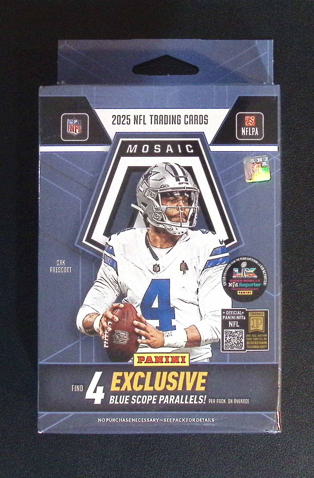 2025 Panini Mosaic Football HANGER BOX - Jaxson Dart, Cam Skattebo, Emeka Egbuka, Ashton Jeanty,: Panini Rookie Football NFL Trading & Sports Cards, Rookie Cards in This Set are Jaxson Dart, Cam Ward, Shedeur Sanders, Cam Skattebo, Travis Hunter, Football & Sports Cards for Sale Near Me, Silver, W