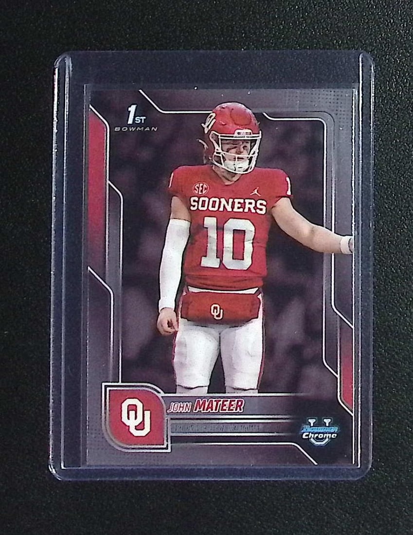 John Mateer 1st Bowman 2025 Bowman Chrome U #1 (1 of 2)