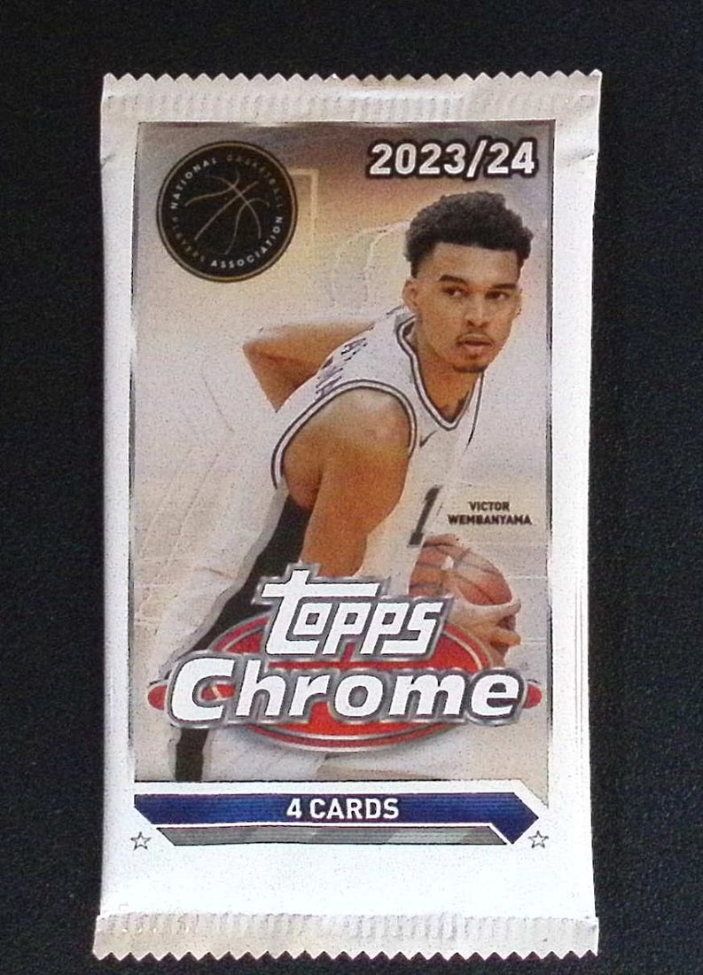 2023-24 Topps Chrome Basketball Cards BLASTER BOX PACK Victor Wembanyama Rookie Card (1 of 1)