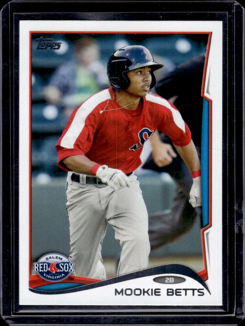 Mookie Betts Pro Debut 2014 Topps #71 Red Sox, Dodgers: Topps Baseball MLB Trading & Sports Cards, Sports Cards for Sale Near Me, World Series & Hall of Fame Players Memorabilia, Refractors, X-Fractors, Numbered, SP, SSP, Valuable Auction Memorabilia Lots 