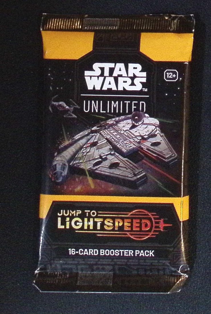 Star Wars Unlimited Jump To Lightspeed 16 Card Booster Pack: 1 Rare or Legendary per Pack: Disney TCG, Trading Card Games, 1 Leader, 1 Base/Token, 9 Commons, 3 Uncommon, 1 Rare or Legendary, & 1 Premium Foil Card Per Pack. Darth Vader, Luke Skywalker, Princess Leia, Mandalorian, Yoda, Grogu