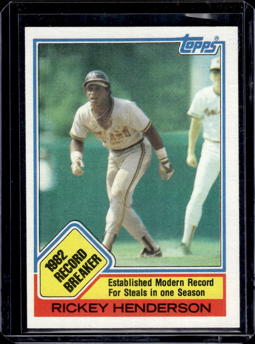 Rickey Henderson 1983 Topps #2 Oakland A's: Topps Baseball MLB Trading & Sports Cards, Sports Cards for Sale Near Me, World Series & Hall of Fame Players Memorabilia, Refractors, X-Fractors, Numbered, SP, SSP, Valuable Auction Memorabilia Lots 