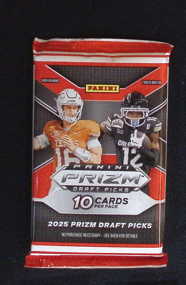 2025 Panini Prizm Draft Picks Football Card Mega Box Pack Sports Card Rookie NFL Trading Cards: Panini Rookie Football NFL Trading & Sports Cards, Rookie Cards in This Set are Jaxson Dart, Cam Ward, Shedeur Sanders, Cam Skattebo, Travis Hunter, Football & Sports Cards for Sale Near Me, Silver, W