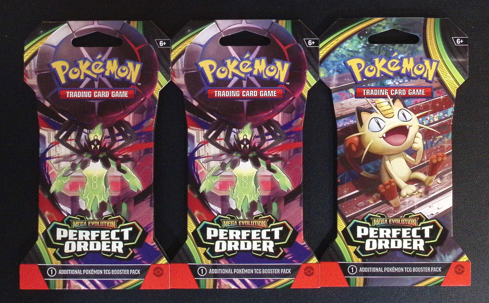 3 COUNT: 2026 Pokemon Perfect Order 10 Card TCG Booster Pack, Charizard: Pokemon Trading Card Game Cards, Charizard, Pikachu, Mewto, EX, Referse Holo, Holo Rare Cards, Secret Rare Cards, Full Art Cards, Evee, 3 Stars Ultra Rare Cards, Double Rare, Illustration Rare, Specia