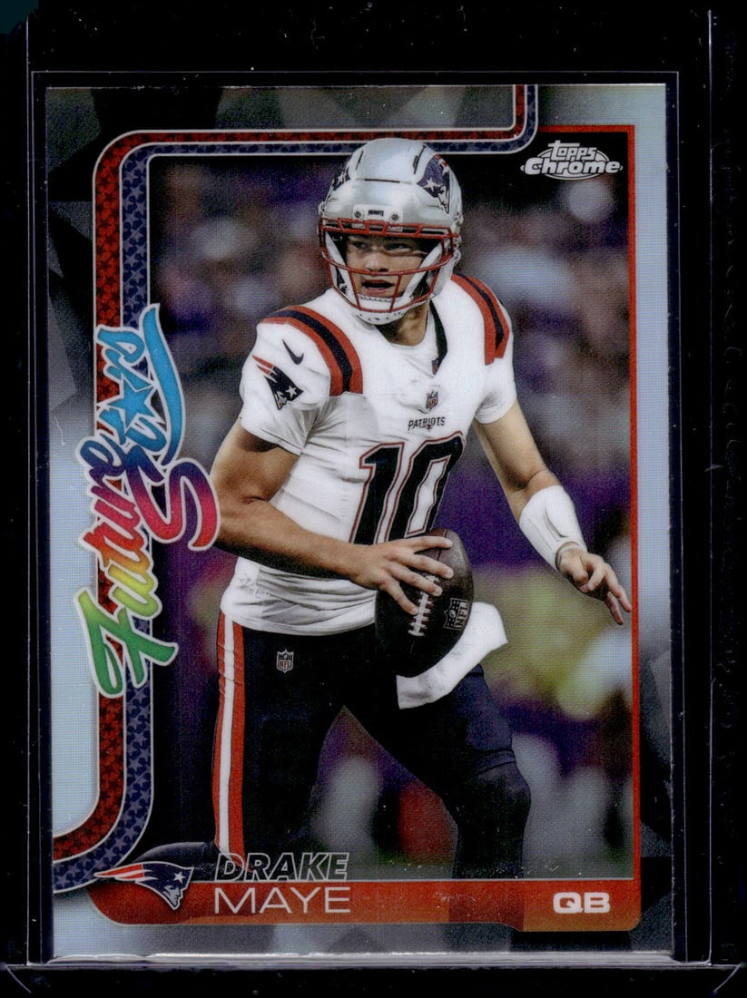 Drake Maye Future Stars Refractor 2025 Topps Chrome #FS-7 New England Patriots (1 of 2)