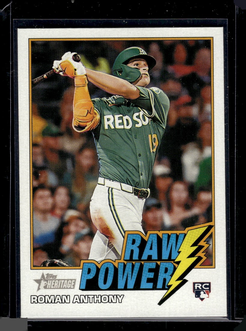 Roman Anthony Rookie Card Raw Power 2026 Topps Heritage #RP-RA Boston Red Sox: Topps Baseball MLB Trading & Sports Cards, Sports Cards for Sale Near Me, World Series & Hall of Fame Players Memorabilia, Refractors, X-Fractors, Numbered, SP, SSP, Valuable Auction Memorabilia Lots 