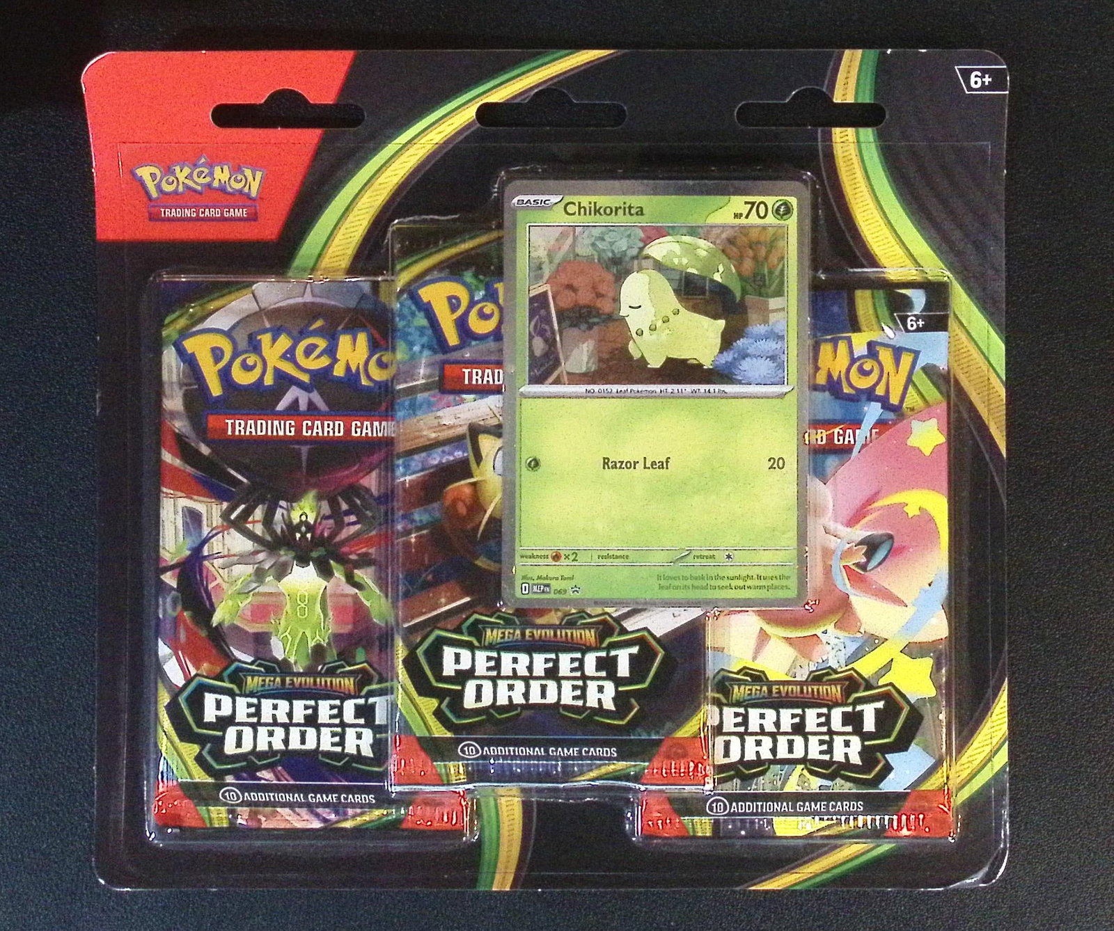 2025 Pokemon Perfect Order Blister 3 Pack Blister Booster Pack Set (1 of 1)