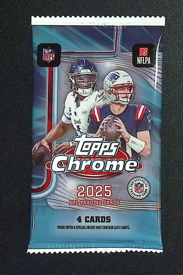 2025 Topps Chrome Football Blaster Box Pack: Topps Football NFL Trading & Sports Cards, Refractors, Prism Refractors, X-Fractors, Sports Cards for Sale Near Me, Super Bowl & Hall of Fame Players, Autographs, SP, SSP, Valuable Auction Memorabilia