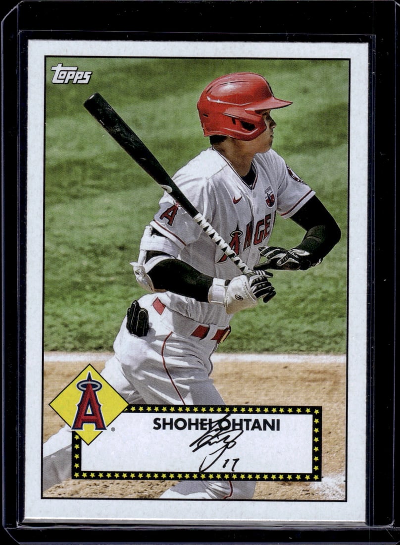Shohei Ohtani 2021 Topps 1952 Redux #T52-43 Angels, Dodgers: Topps Baseball MLB Trading & Sports Cards, Sports Cards for Sale Near Me, World Series & Hall of Fame Players Memorabilia, Refractors, X-Fractors, Numbered, SP, SSP, Valuable Auction Memorabilia Lots 