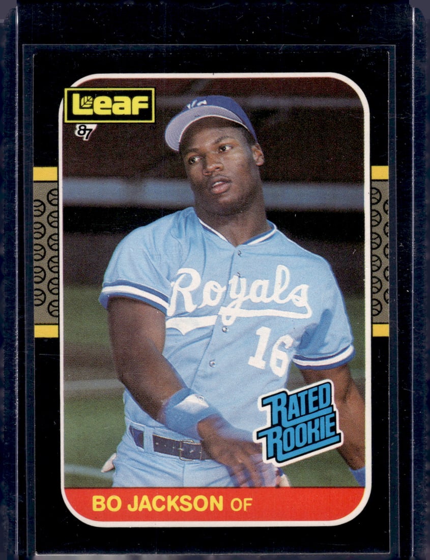 Bo Jackson Rated Rookie 1987 Donruss #35 Kansas City Royals: Donruss Baseball MLB Trading & Sports Cards, Sports Cards for Sale Near Me, Prizm, Mosaic, Select, SP, SSP, Auction Memorabilia Lots for Sale On Line, World Series & Hall of Fame Players, Diamond King
