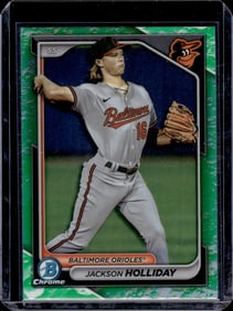 Jackson Holliday Lunar Glow Refractor 2024 Bowman Chrome #BCP-47 Baltimore Orioles