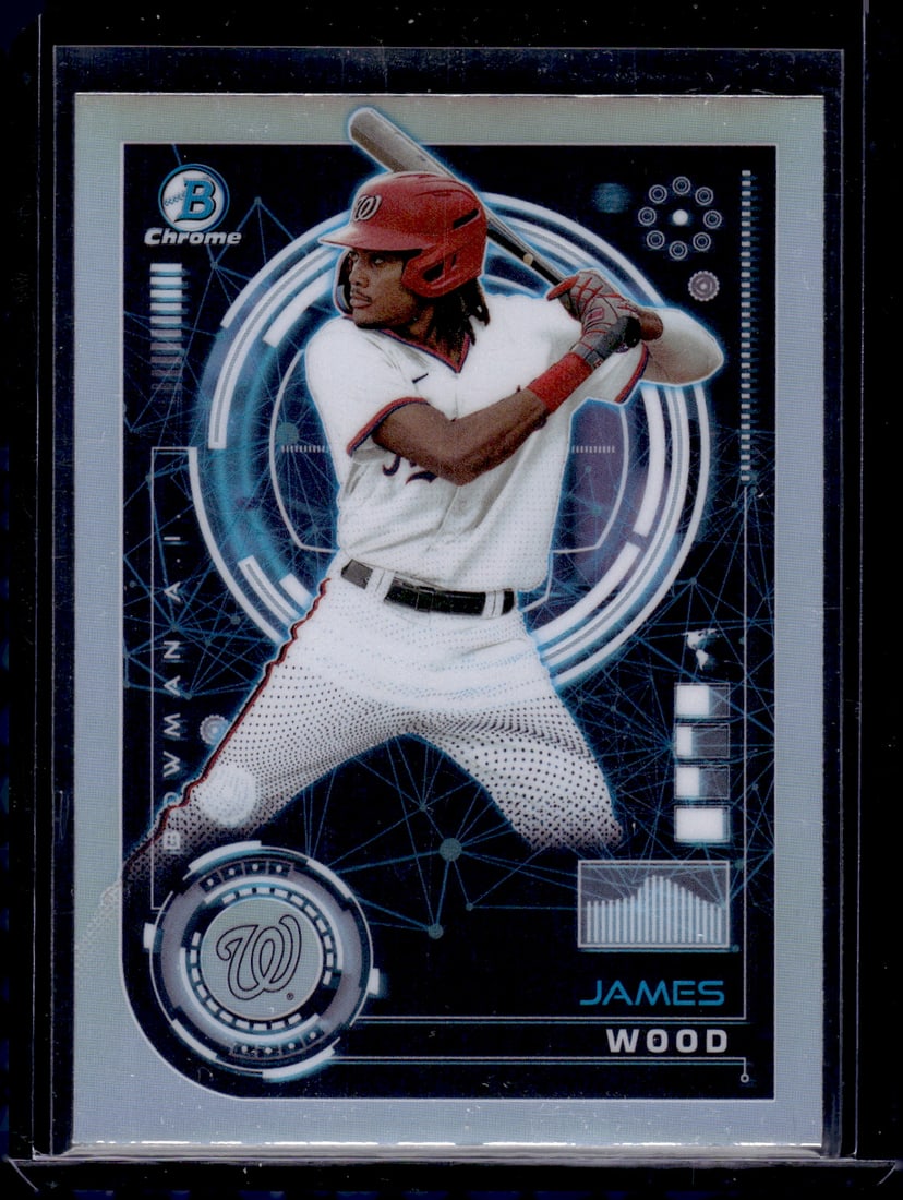 James Wood AI Refractor 2024 Bowman Chrome #BAI-17 Washington Nationals: Bowman Baseball MLB Trading & Sports Cards, Sports Cards for Sale Near Me, World Series & Hall of Fame Players, SP, SSP, Chrome, 1st Bowman, Auction Memorabilia Lots Sold On Line