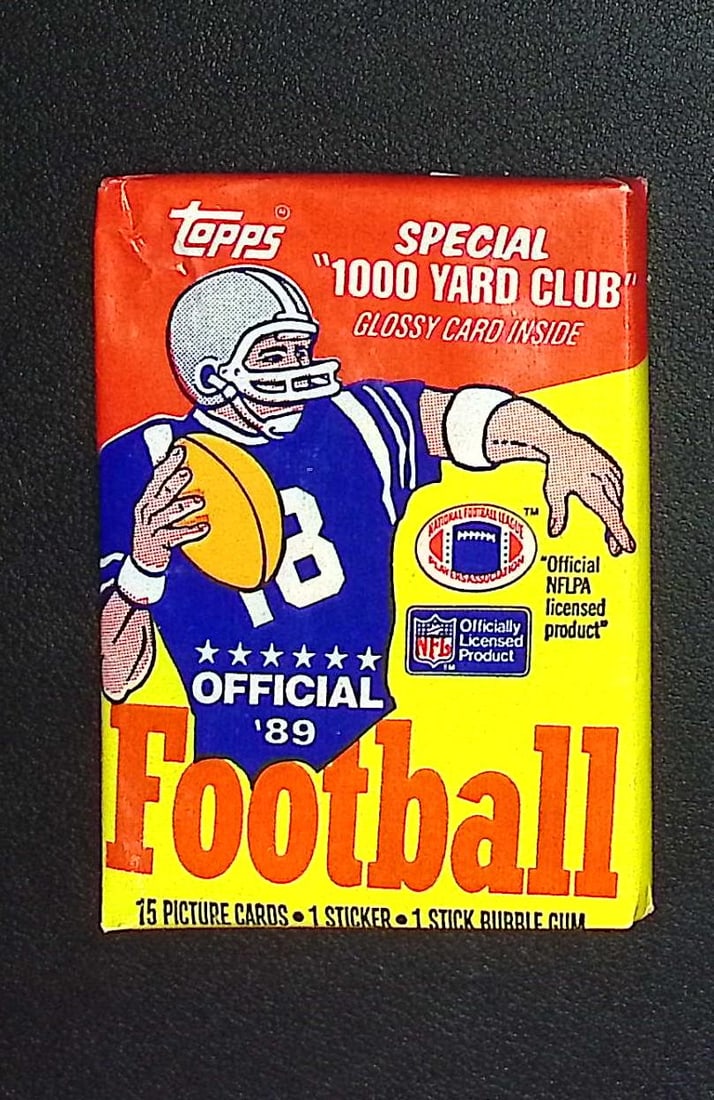 1989 Topps Series 1 Football Retail Box Pack: Vintage Valuable Football NFL Trading & Sports Cards, Old Sports Cards Sold On Line, Auction Lots Sold On Line, Super Bowl and Hall of Fame Players, Dallas Cowboys, Buffalo Bills, Steelers, 49ers, Joe