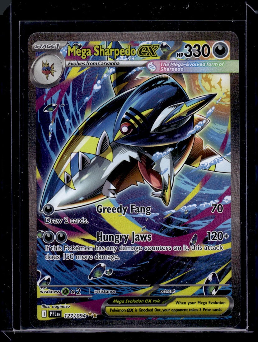 Pokemon Phantasmal Flames Mega Sharpedo Ex Special Illustration Rare #127 (1 of 2)